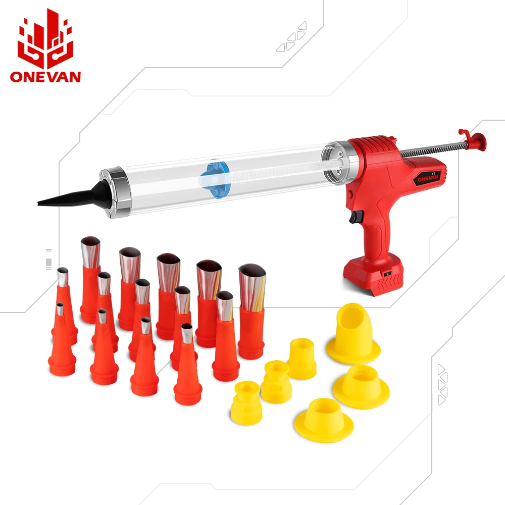 Электрический пистолет для герметизации onwan, Аккумуляторный клеевой пистолет 10000N, перезаряжаемый пистолет для герметика из стекла и твердой резины для аккумулятора Makita 18 в