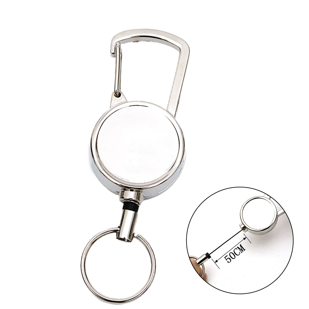 

Resilience Steel Wire Rope Elastic Keychain Recoil Sporty Retractable Alarm Key Ring Anti Lost Yoyo Ski Pass ID Card New