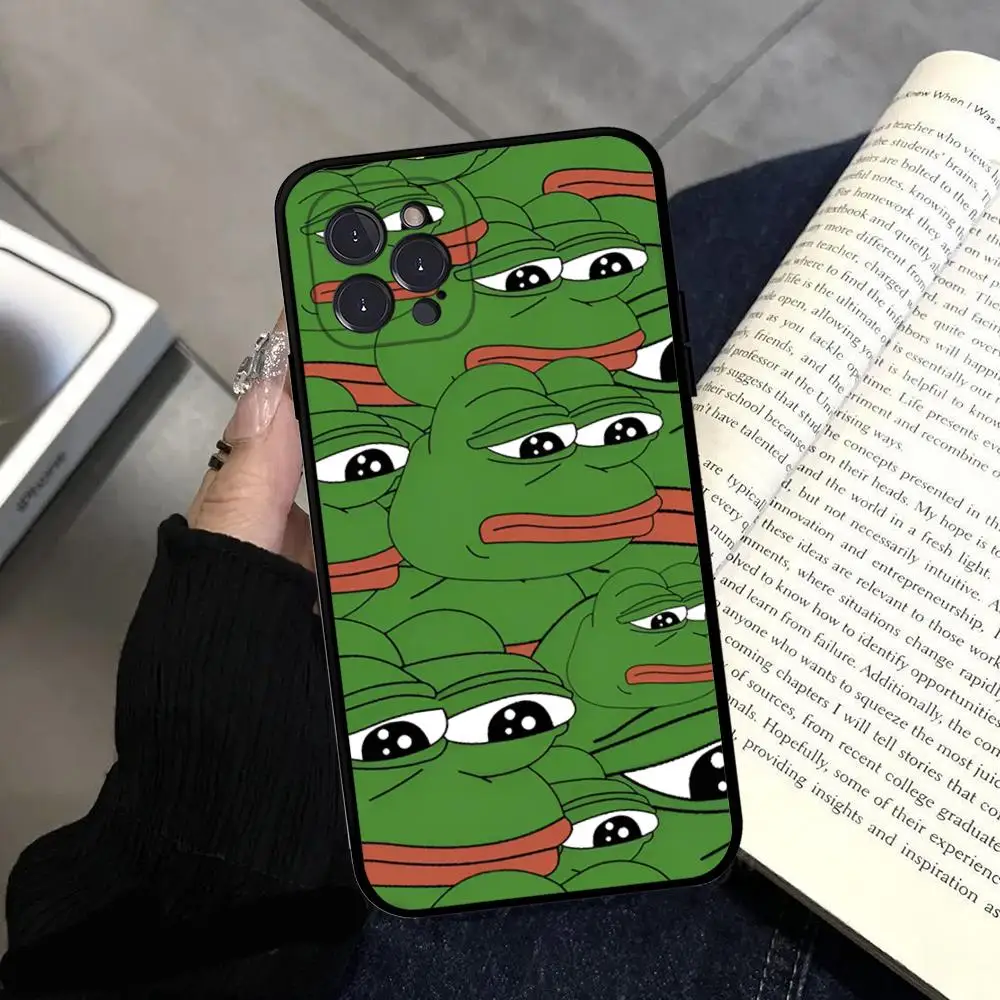 Симпатичный чехол для телефона F-Frogs грустный P-Pepe силиконовый мягкий iphone 15 14 13 12 11