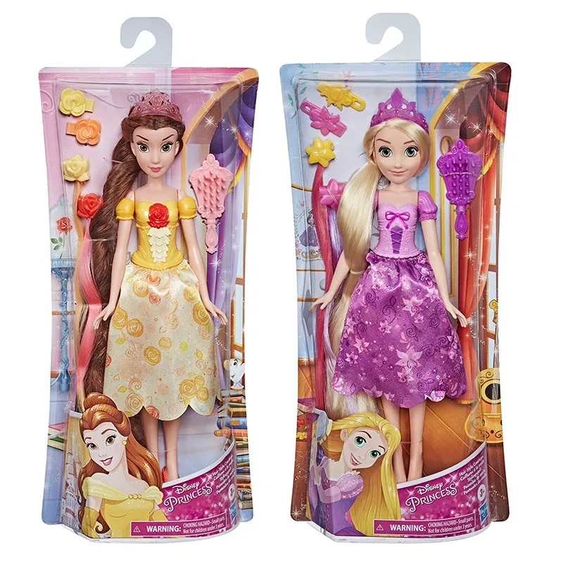 Hasbro Disney Princess Dolls Fashion Beauty Hair Salon Belle Tangled Rapunzel Girls Play House Toy Birthday Gifts