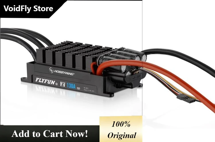 Фото Контроллер скорости VoidFly Hobbywing FlyFun 130A/160A HV OPTO V5 6-14S Lipo Brushless ESC без BEC с DEO для радиоуправляемых самолетов и квадрокоптеров №1