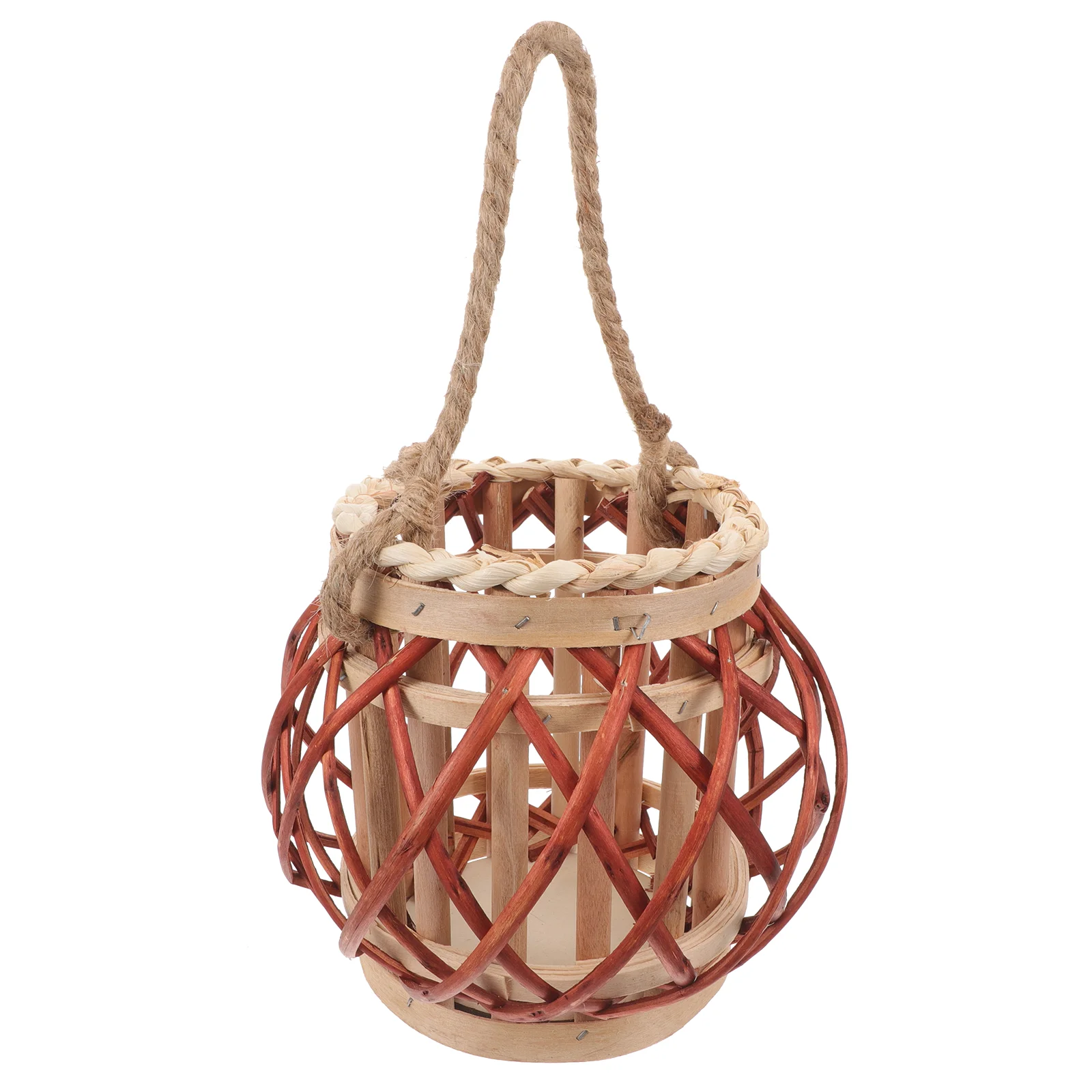

Hanging Holder Decorative Hotel Woven Woody Lanterns Garden Bamboo Holders
