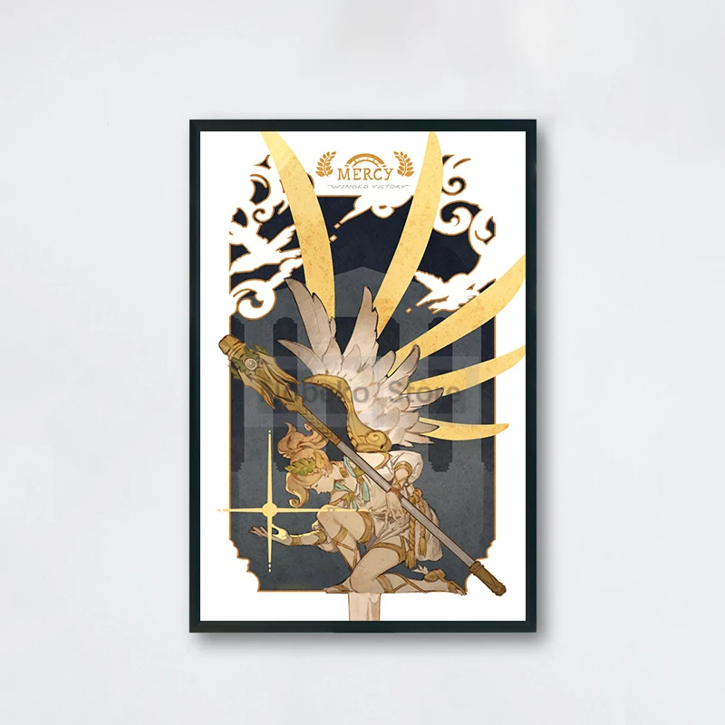 Постер Overwatch D.Va, Ramattra, Mercy, Widowmaker печать на холсте ники дрэйден overwatch герой нумбани