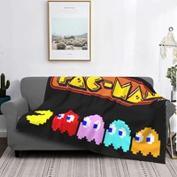 pacman game over 3 blanket bedspread bed plaid sofa bed baby soft and comfortable flannel blanket