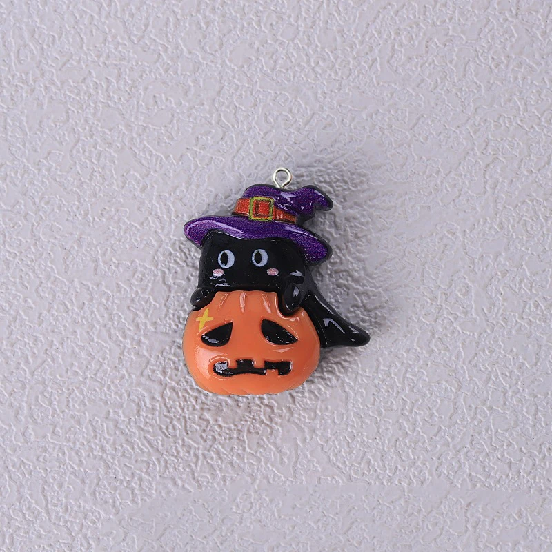 10 шт. европейские Подвески на Хэллоуин из смолы кавайные в виде тыквы призрака