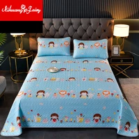 three layer quilted bed blanket can be machine washed four seasons bed cover student dormitory tatami mat thick sheets