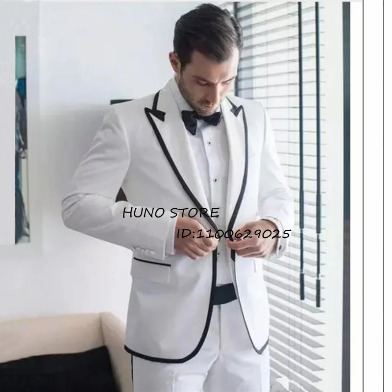 Elegant Men's Dress Suit One Button Lapel 3-Piece Set Male Wedding Groomsmen Blazer Jacket + Vest + Pants 	Herbalife