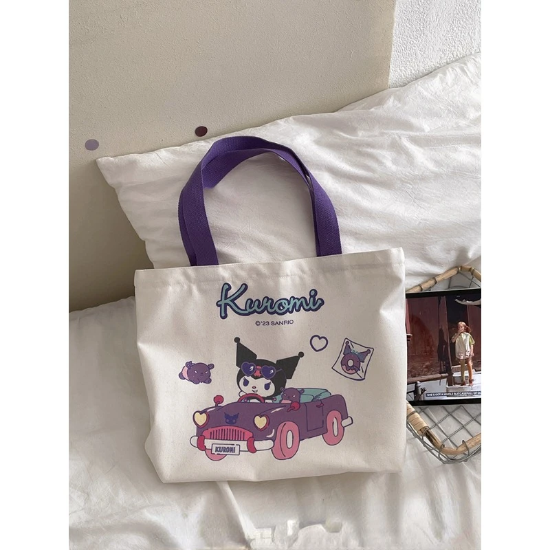 Холщовая Сумка для покупок Sanrio милая портативная и полезная вместительная сумка