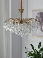 luxury element crystal chandelier postons modern living room creative art light luxury retro restaurant bedroom lamp