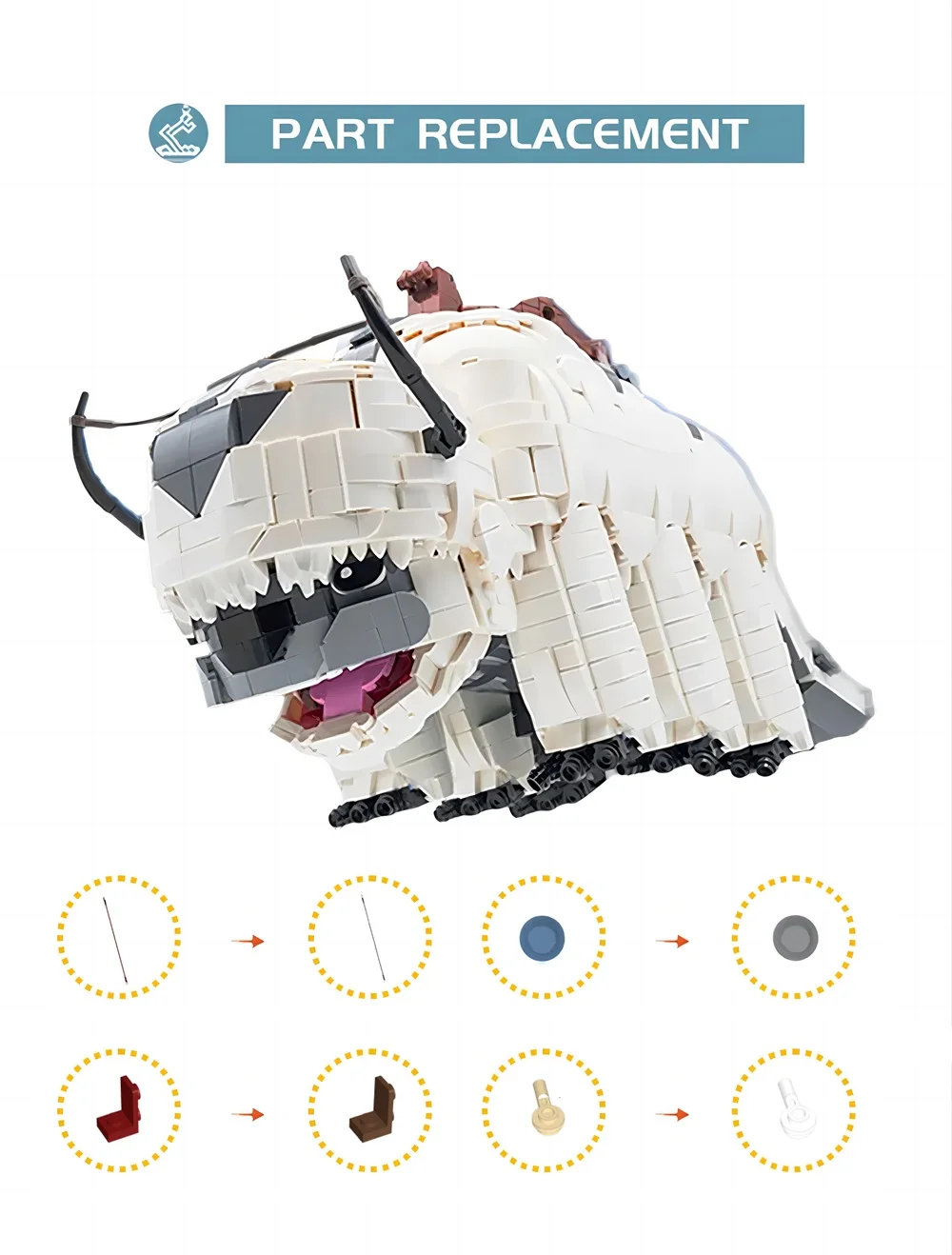 Игрушечный конструктор MOC Последний воздушный шар каппа небо бизон набор