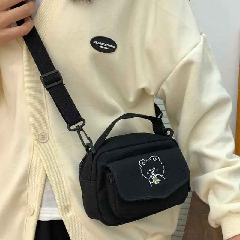 

Harajuku Style Women Crossbody Bag Trendy Design Handbags Canvas Shoulder Bags Casual Mini Storage Bags 2023