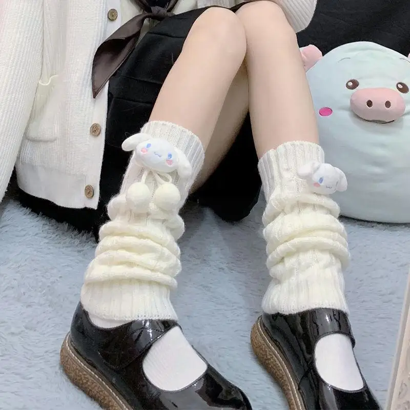 

Cinnamoroll Kawaii Sanrio Socks Cartoon Cute Mymelody HelloKittys Simple Pile Leggings Set Anime Sweet Stockings Girl Gift