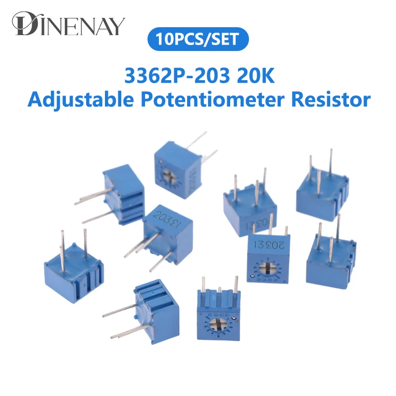 10 шт. 3362P-203 регулируемый потенциометр прецизионный триммер резистор стоячего