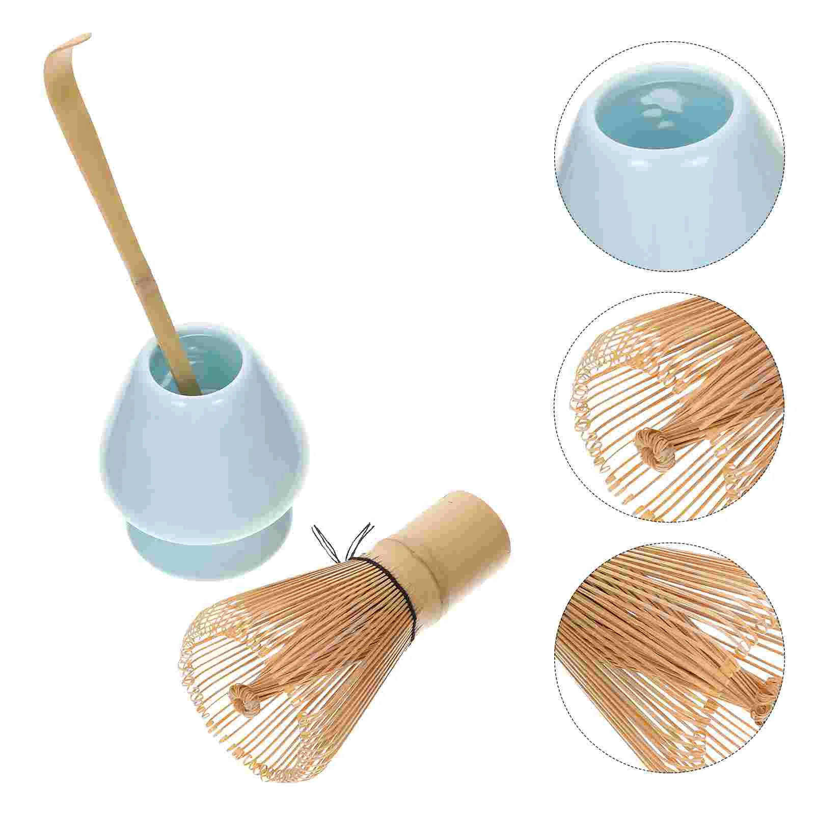 

Matcha Tea Set Whisk Japanese Kit Ceremony Bowlscoop Starter Spoon Stand Traditional Ceramic Tool Holder Preparation Gongfu