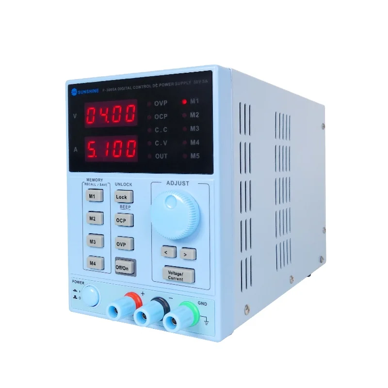 

Accurate display Laboratory Power Supply Digital Programmable Austable 4 Bits 30V 5A DC Power Supply SUNSHINE P-3005A