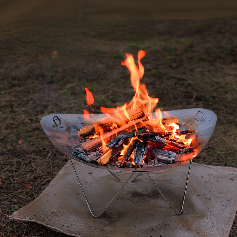 

Outdoor Stove Portable Wood Stove Camping Super Light Grill Fire Stand Stainless Steel Removable Bonfire Stove Incinerator Stand