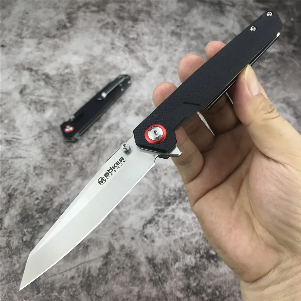 

Boker Magnum EDC Складной нож черный G10 ручки наружные тактические утилиты режущие инструменты для охоты кемпинга самообороны