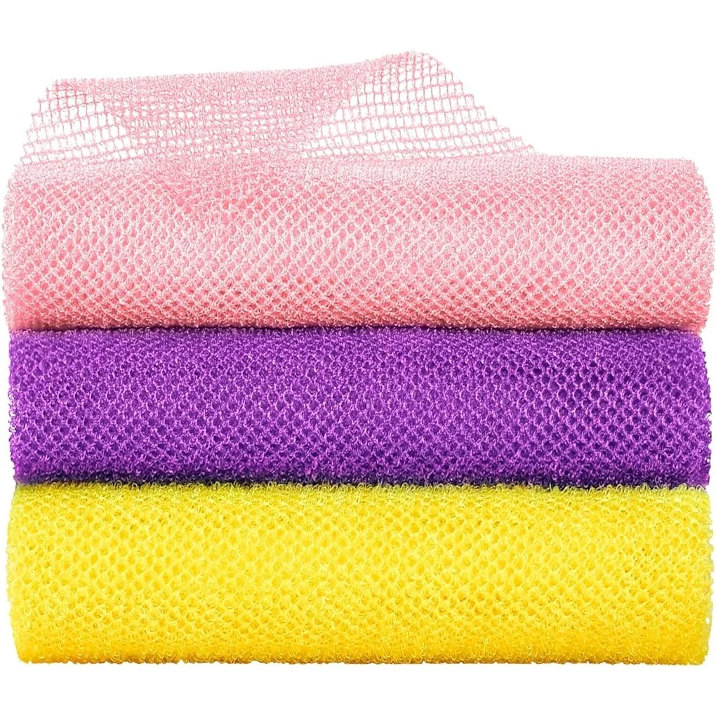 3/6 шт. африканская отшелушивающая сетка цветная ткань длинная губка скребок для