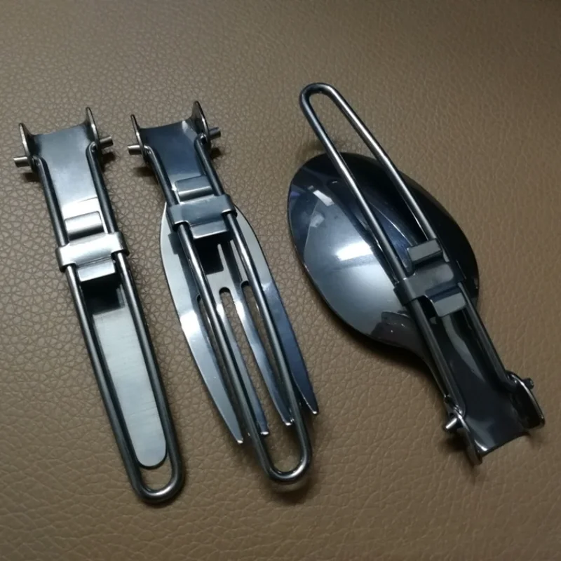 

Cookware Backpack Spork Fork Stainless Steel Fold Knife Utensil Spoon Set Combo Picnic Camp Cutlery Tableware Flatware