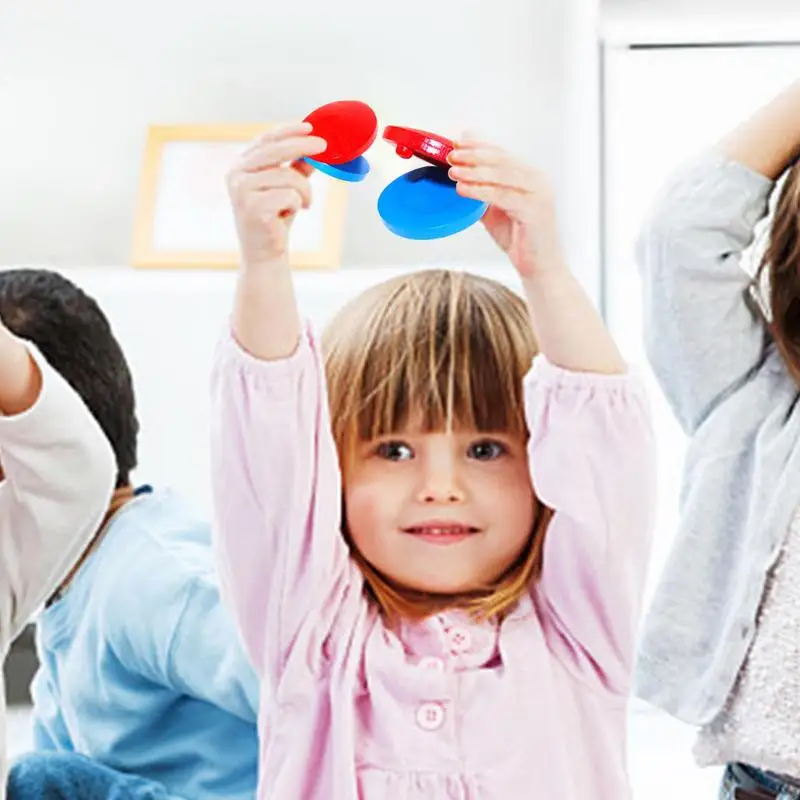 ond Drewniane kastaniety Drewniany instrument perkusyjny Flamenco dla dzieci Zabawki maluchów kastaniet