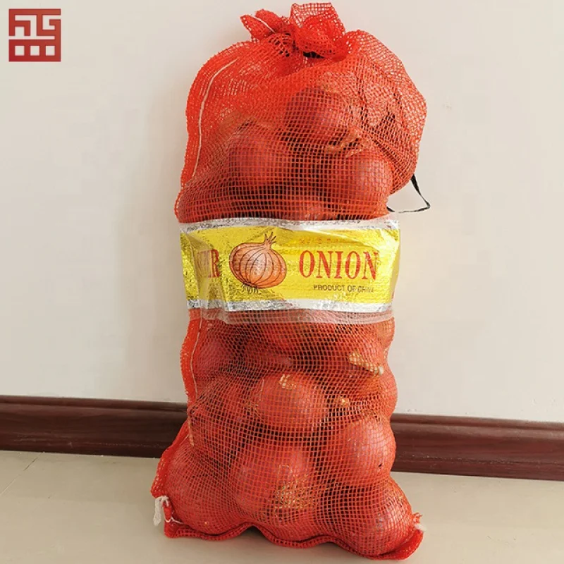 

PP Mesh Bag with Label Vegetables Packing Onion Potatoes Garlic Packing Bags 20kg 25kg 30kg Screen Printing Heat Seal Zs Accept