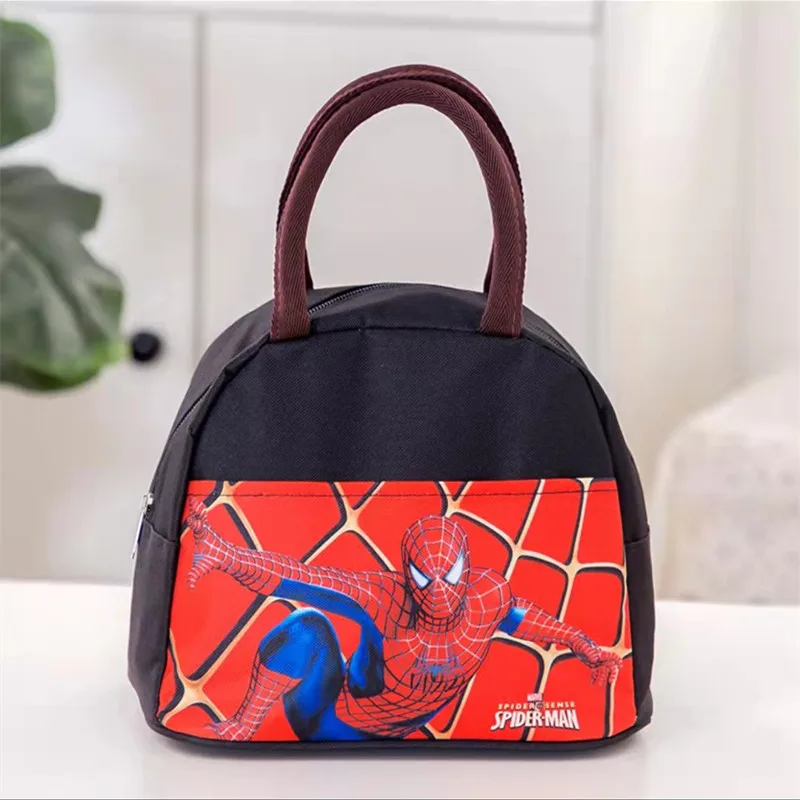 Disney Marvel Lunch Box for Boys Girls Functional Pattern Cooler Portable Insulated Canvas Lunch Bag Thermal Food Picnic Box