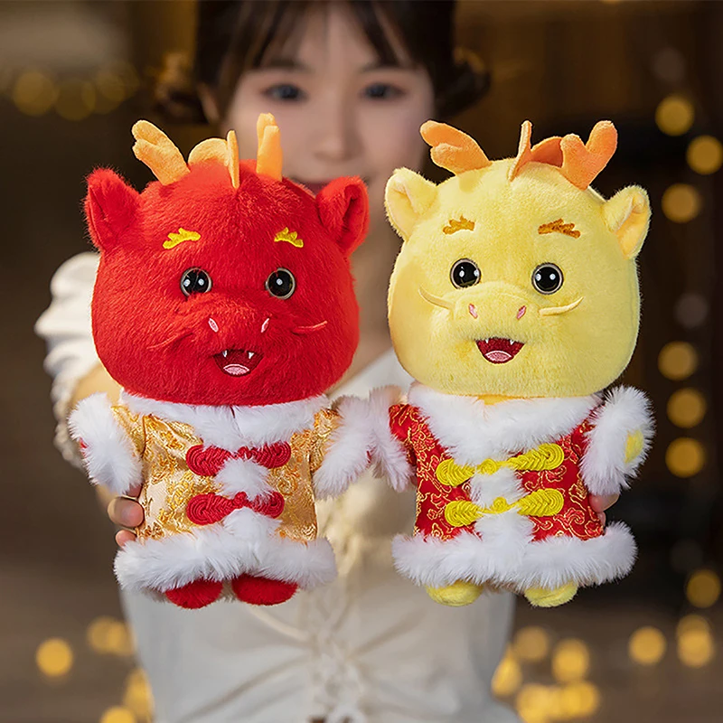 

2024 год, костюм Тан, Знак зодиака, дракон, милый талисман, плюшевая игрушка, мягкая кукла-животное, подарок на Новый год