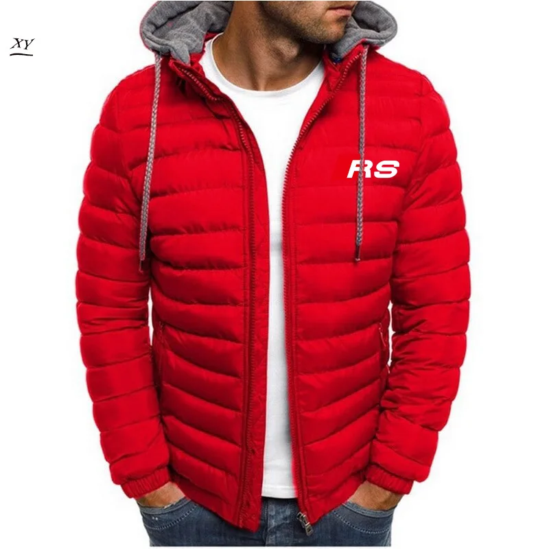 Мужское зимнее хлопковое пальто на гагачьем пуху 2024 легкое теплое модное и