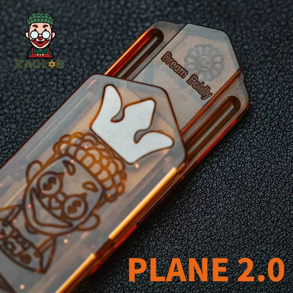 Фото ZacLab EDC Plane 2.0 Fidget Slider PEI Титановая игрушка для снятия стресса Игрушки для взрослых Игрушки для беспокойства Гаджеты для снятия тревоги №1