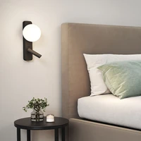 modern creative wall lights with switch led sconce decoration lamp rotation wall lamps for bedroom bedside lighting interior