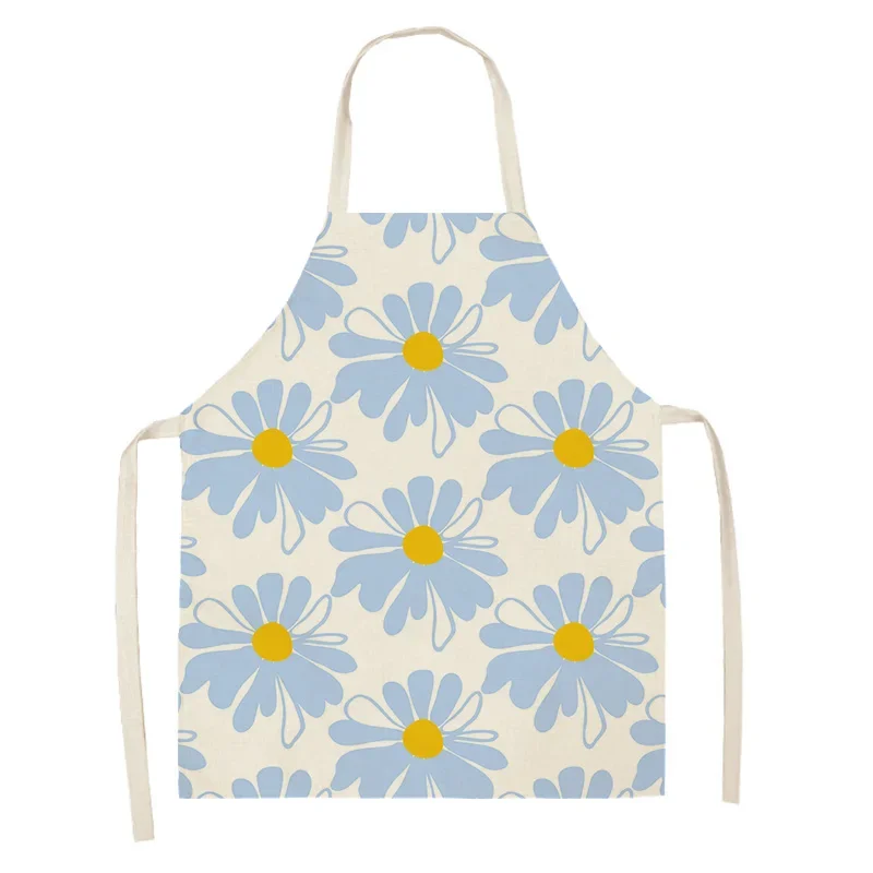 Кухонный Фартук для женщин и мужчин простая Водонепроницаемая льняная ткань в