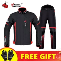 waterproof motorcycle jacket pants suit summer winter body armor protective gear motocross jacket moto protection equipment