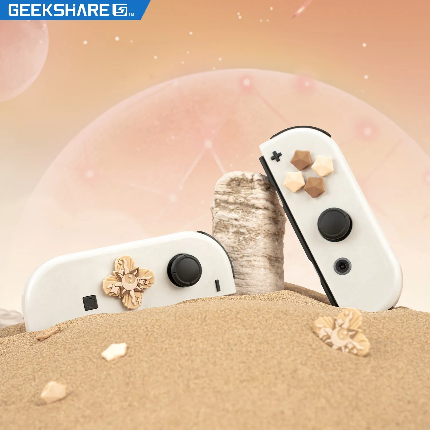 

GeekShare Joystick Caps Kawaii Star Thumb Grip Caps For Nintendo Switch OLED Game Console Accessories NS Thumbstick Cover