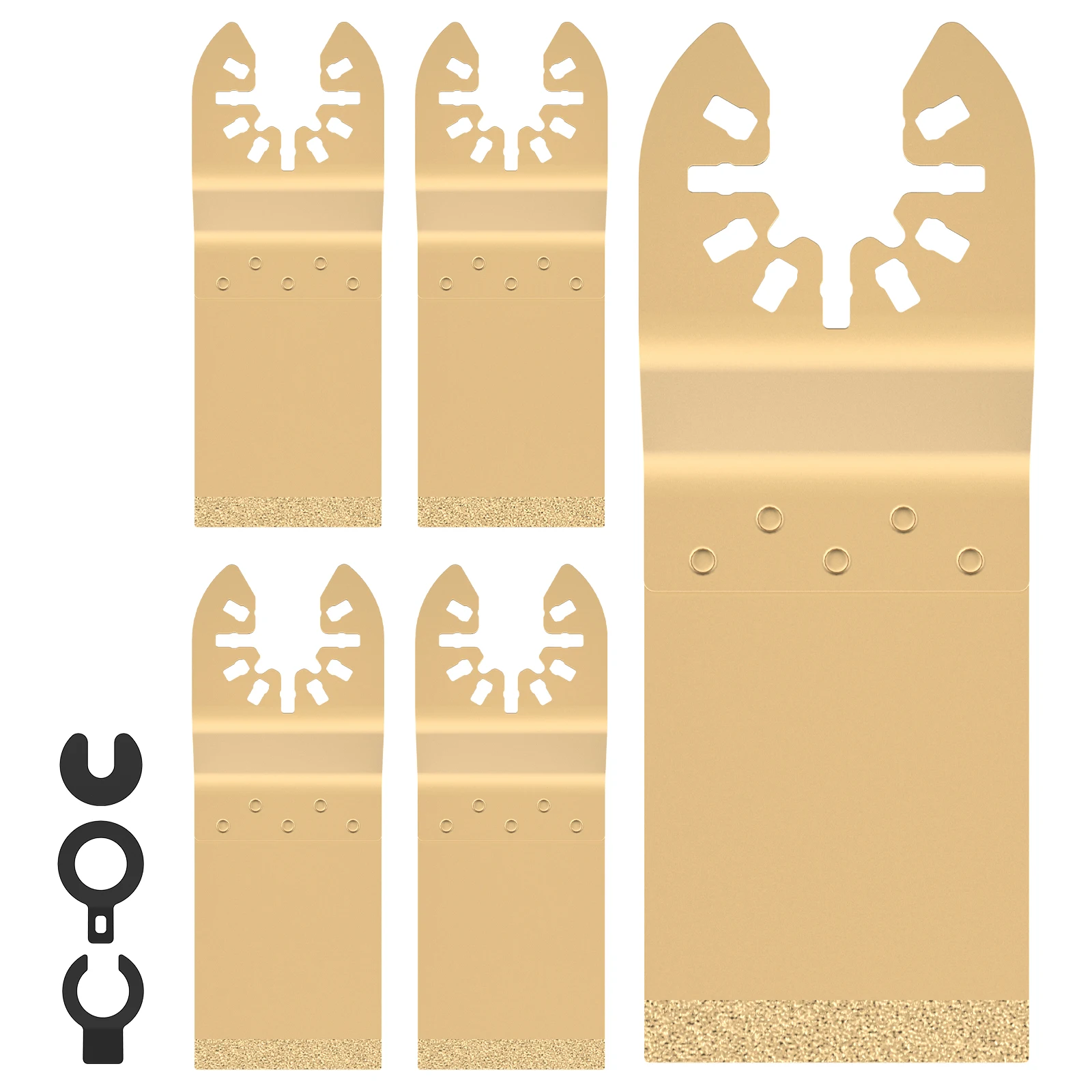 

5 шт., Осциллирующие полотна для пилы, золото 34 мм