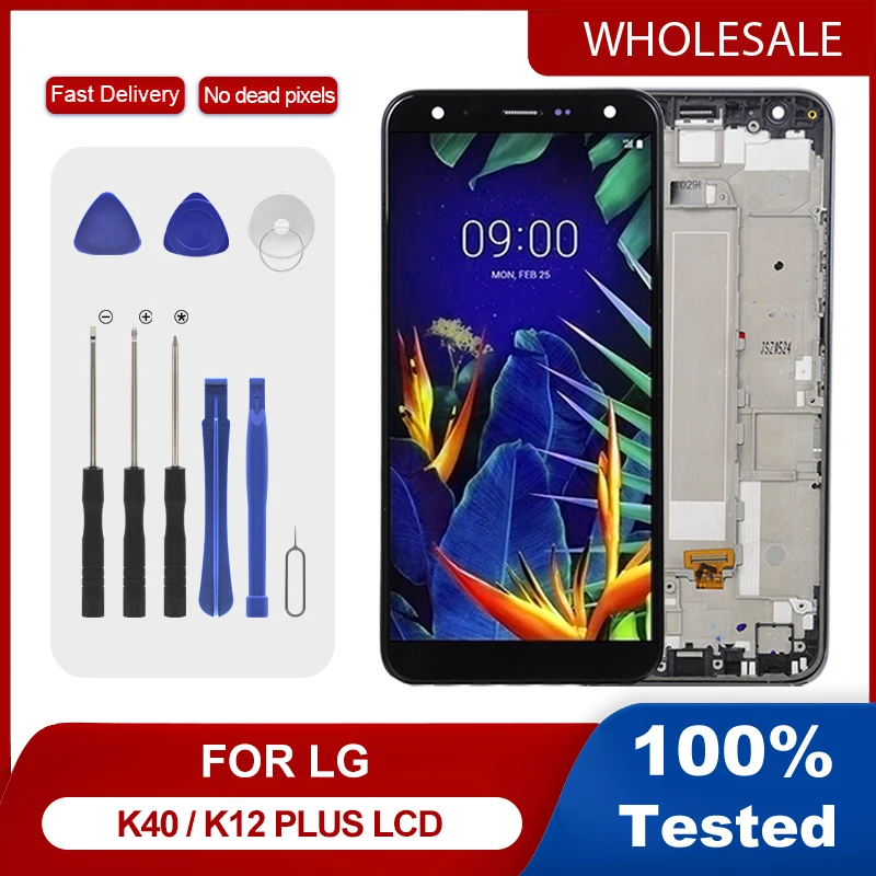 ЖК-дисплей 5,7 дюйма K12 Plus для LG K40, сенсорный экран с цифровым преобразователем для LMX420, LMX420EMW, стандартная сборка, с инструментами, 1 шт.