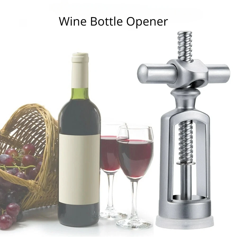 

Открывалка для бутылок вина, винтажный штопор цвета красного вина из цинкового сплава, для удаления пробки, цвета шампанского