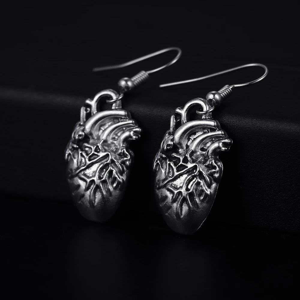 Модные Винтажные серьги-подвески в форме Herart с античным серебряным покрытием