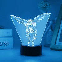 manga death note l lawliet figure led night light for anime room store decor idea cool kids child bedroom table lamp ryuk gifts