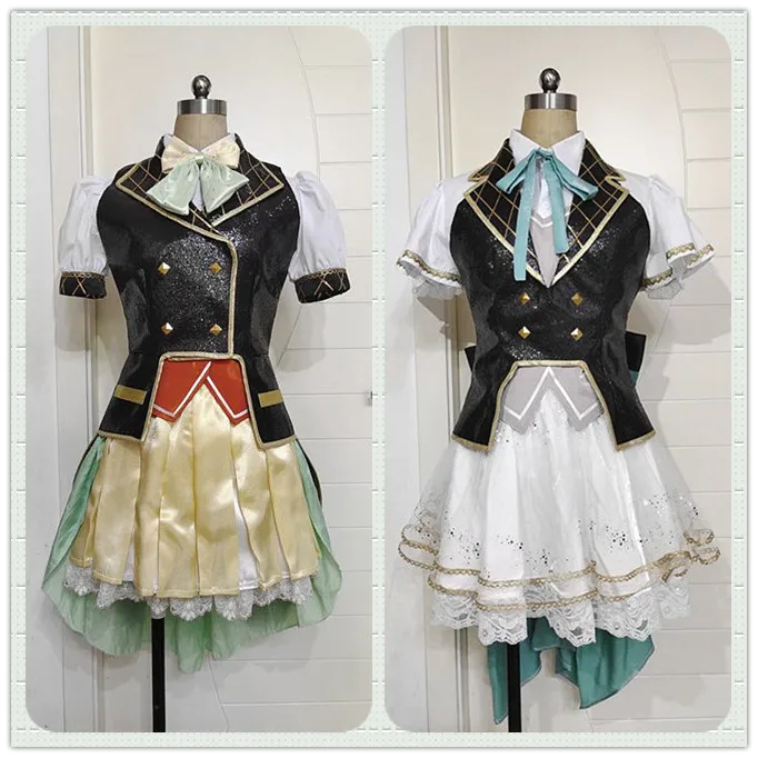 

COS-KiKi Anime Lovelive Aqours KU-RU-KU-RU Cruller Chika Ruby Kanan All Members SJ Lovely Uniform Cosplay Costume Party Outfit