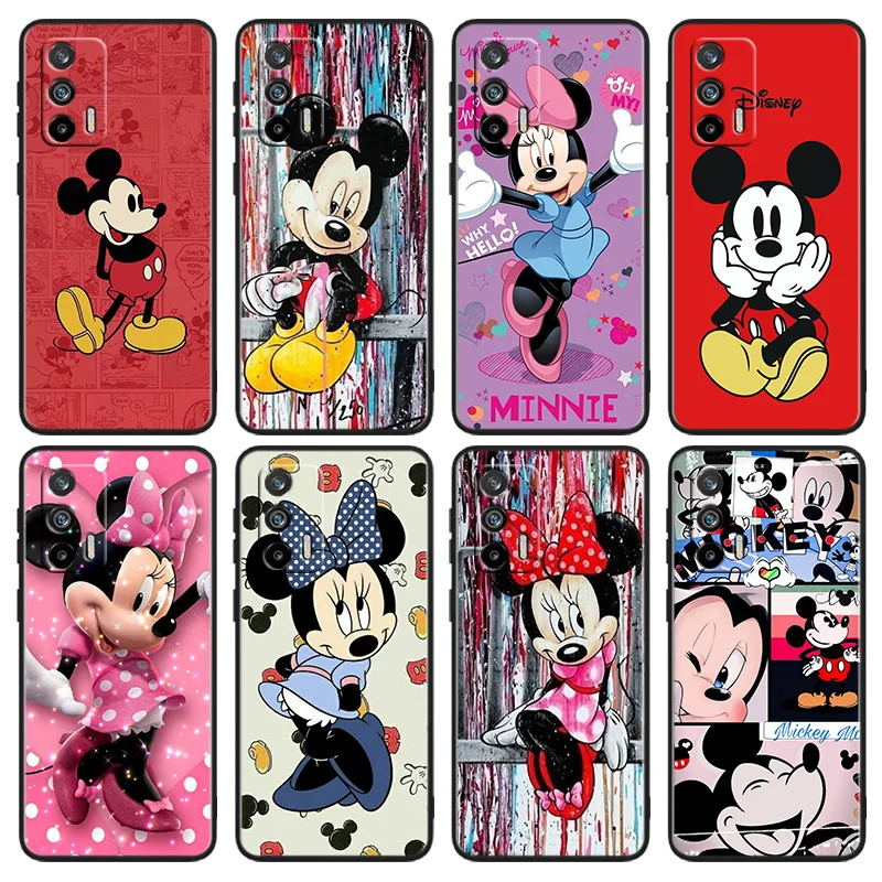 

Minnie Mickey Mouse For OPPO Realme X50 X3 X2 GT2 Neo 3T Pro C35 C31 C30S C25S C21Y C15 C11 C3 C2 Black Phone Case