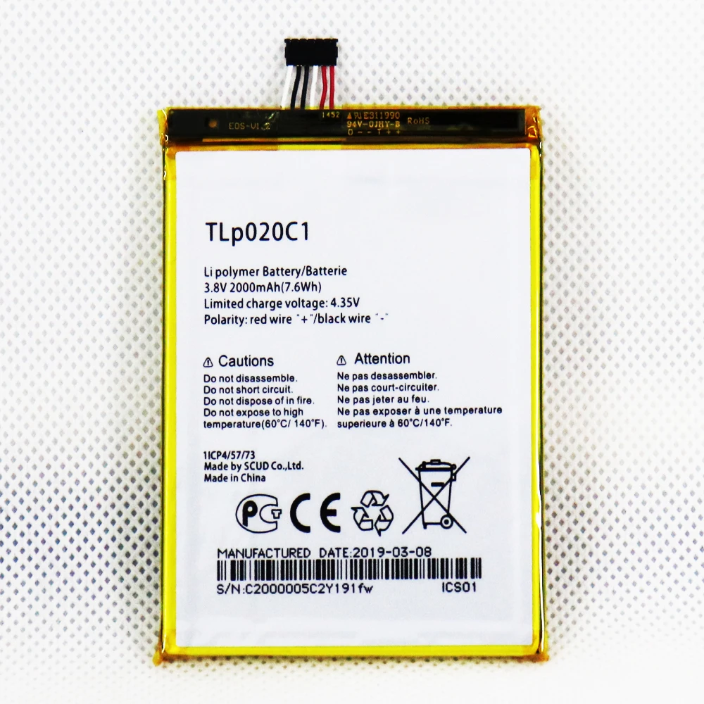 2 шт. 5 10 мобильный аккумулятор для Alcatel TLp029A2-S/TLp020C1/TLp024C1/TLp038D1/TLp038D7/TLP040K7/TLp043E1
