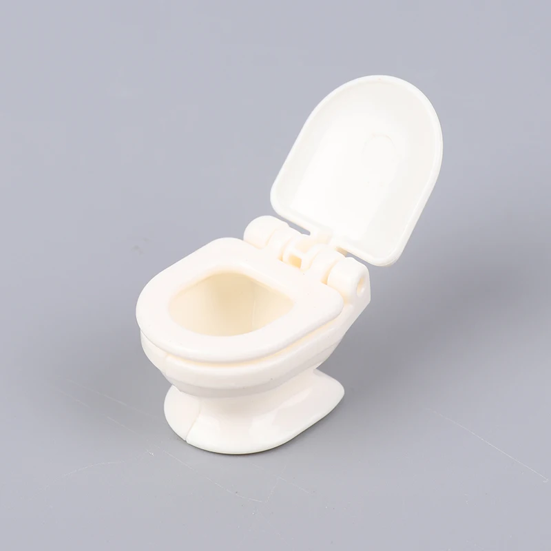 

1:12 Vintage Dollhouse Furniture Bathroom Modeling White Toilet Doll House Miniature Baby Pretend Toys Accessories