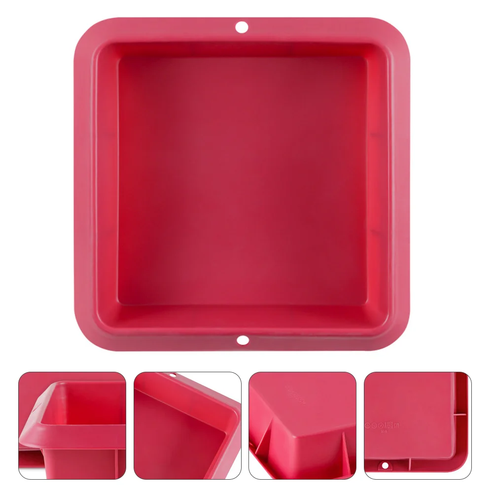 

1Pc Square Silicone Cake Mold Practical Food-grade Eco-friendly Baking Pan Bread Plate Baking Tray for Cake Shop Party Kitchen