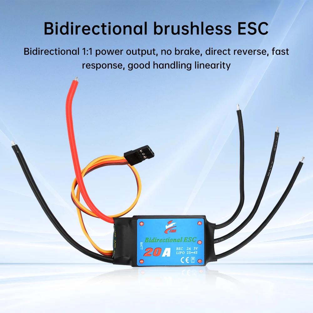 20A 30A 40A 50A двунаправленный бесщеточный ESC для лодок с дистанционным управлением