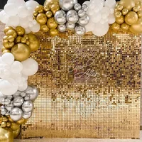 Shimmer Wall Wedding Gold Panel Custom Adverting Shop Window Background Glam Sequin Backdrop Decor Baby Shower Birthday Party 3D