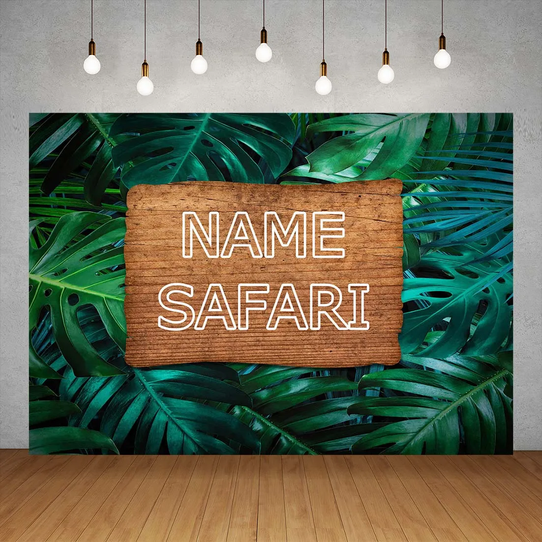 

Tropical Jungle Customized Birthday Party Green Leaves Photocall Baby Shower One Backdrop Wedding Scene Photography Backgrounds