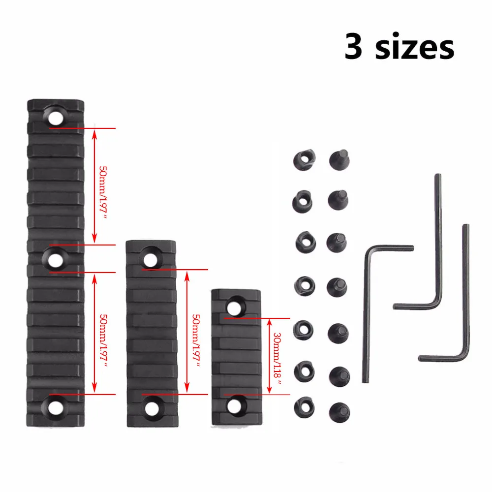 Тактический 5/7/13 слотов 21 мм Keymod Picatinny Rail для Handguard прицел Mount Base Hunting Accessories |