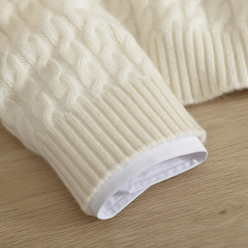 Мужской утепленный вязаный свитер