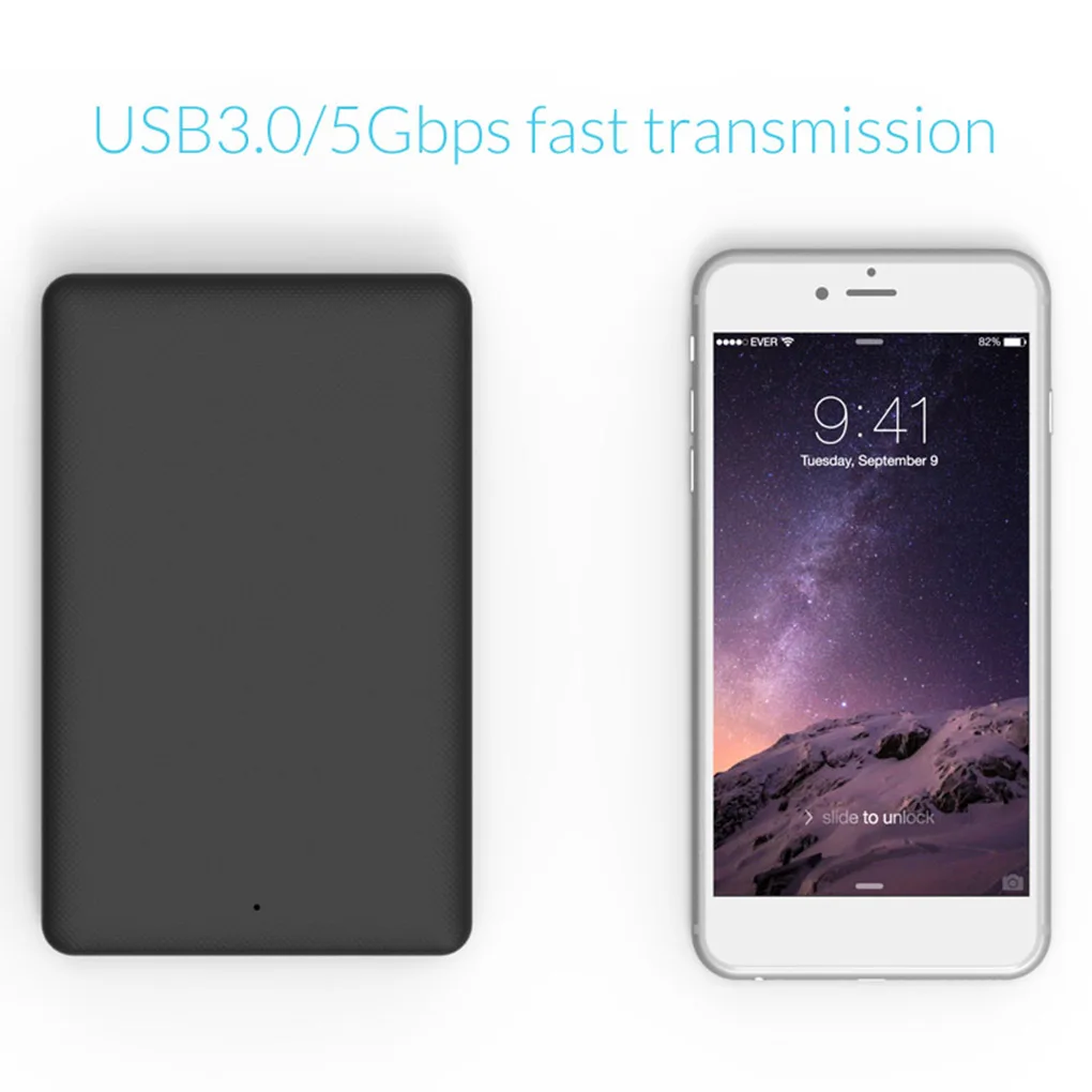 

Прозрачный черный чехол для внешнего жесткого диска, 2-5 USB 3 0