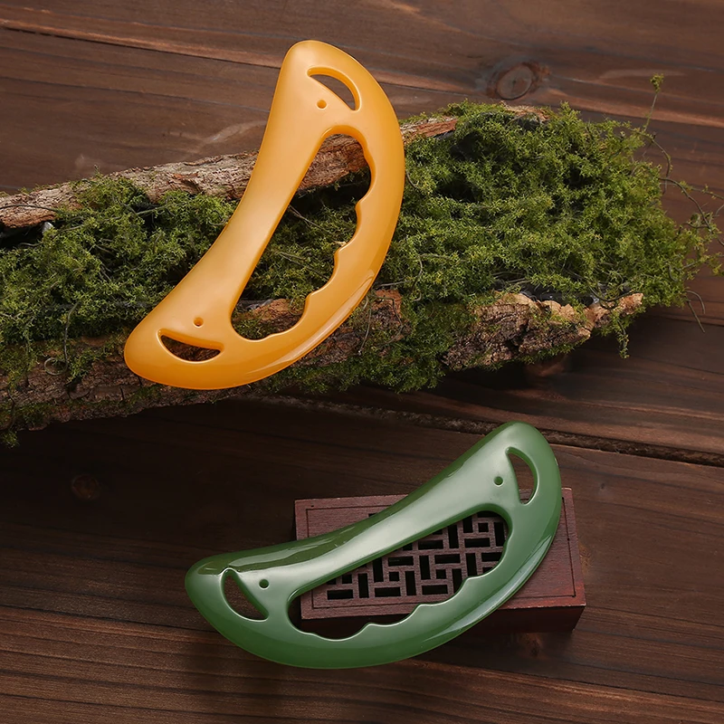 

1Pcs Tendon Massage Board Scraping Board Resin Facial Massage Scraper Facial Neck Back Body Resin Wax Scraping Board Tool